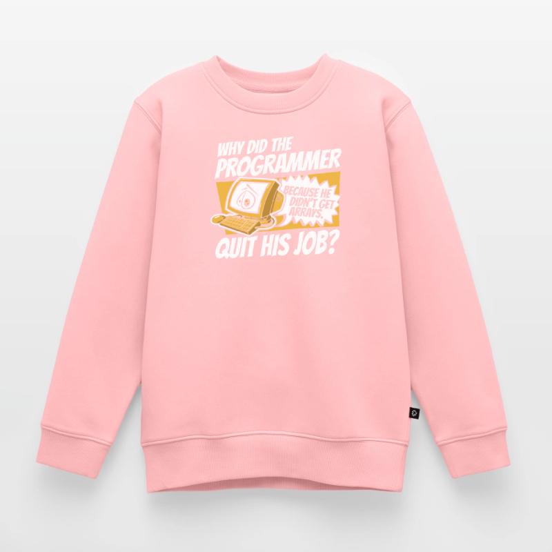 Why Did Programmer Quit Job Developer Coder Kids Premium Organic Sweatshirt