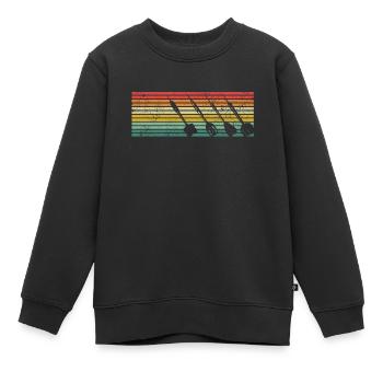 Fléchettes Fléchettes Joueur de fléchettes Fléchettes - Sweat Premium enfant bio - noir - Devant - AI Model Kid Female (0cm)