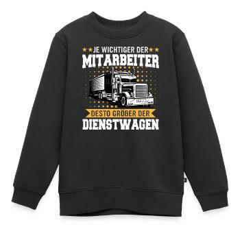 LKW Fahrer Fernfahrer Lastkraftwagenfahrer - Kinder Premium Organic Sweatshirt - Schwarz - Vorne - AI Model Kid Female (0cm)