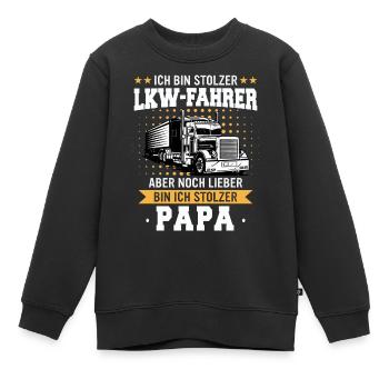 LKW Fahrer Fernfahrer Lastkraftwagenfahrer - Kinder Premium Organic Sweatshirt - Schwarz - Vorne - AI Model Kid Female (0cm)