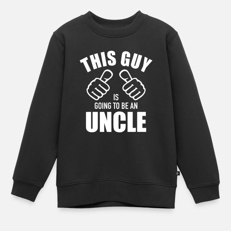 Mens Dieser Typ wird ein Onkel Schwangerschaft sein - Kinder Premium Organic Sweatshirt - Schwarz