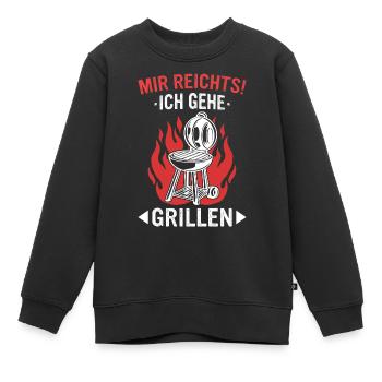 Grillen Grill BBQ Barbecue Grillschürze Griller - Kinder Premium Organic Sweatshirt - Schwarz - Vorne - AI Model Kid Female (0cm)