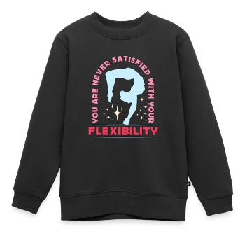 Contorsion Vous n’êtes jamais satisfait Art du cirque - Sweat Premium enfant bio - noir - Devant - AI Model Kid Female (0cm)