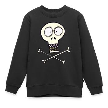 Calavera - mexikanischer Totenkopf - Kinder Premium Organic Sweatshirt - Schwarz - Vorne - AI Model Kid Female (0cm)
