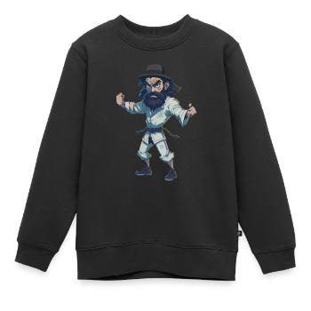 Jew Jitsu Hilarious Jiu Jitsu Pun Martial Arts - Kinder Premium Organic Sweatshirt - Schwarz - Vorne - AI Model Kid Female (0cm)