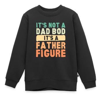 Es ist kein Dad Bod, es ist eine Vaterfigur - Kinder Premium Organic Sweatshirt - Schwarz - Vorne - AI Model Kid Female (0cm)
