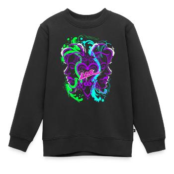 L.Gor - Kinder Premium Organic Sweatshirt - Schwarz - Vorne - AI Model Kid Female (0cm)