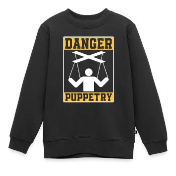 Marionnettes Danger Marionnettes Ventriloques Marionnettistes Marionnettiste - Sweat Premium enfant bio - noir - Devant - AI Model Kid Female (0cm)