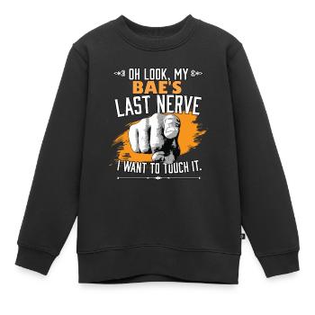 Regarde le dernier petit ami drôle de Bae - Sweat Premium enfant bio - noir - Devant - AI Model Kid Female (0cm)