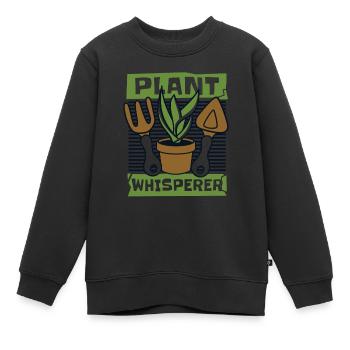 Jardin de jardin de jardin de jardin de jardin murmure de plantes - Sweat Premium enfant bio - noir - Devant - AI Model Kid Female (0cm)