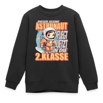 Dieser Kleine Astronaut fliegt jetzt in die - Kinder Premium Organic Sweatshirt - Schwarz - Vorne - AI Model Kid Female (0cm)