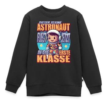 Dieser Kleine Astronaut fliegt jetzt in die erste - Kinder Premium Organic Sweatshirt - Schwarz - Vorne - AI Model Kid Female (0cm)