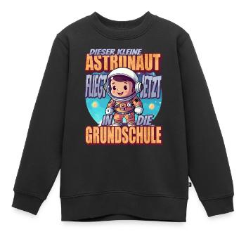 Dieser Kleine Astronaut fliegt jetzt in die - Kinder Premium Organic Sweatshirt - Schwarz - Vorne - AI Model Kid Female (0cm)