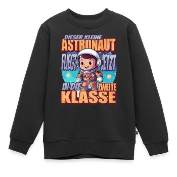 Dieser Kleine Astronaut fliegt jetzt in die - Kinder Premium Organic Sweatshirt - Schwarz - Vorne - AI Model Kid Female (0cm)