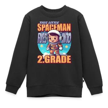 Ce petit astronaute vole dans la seconde - Sweat Premium enfant bio - noir - Devant - AI Model Kid Female (0cm)