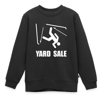 Vente de station de ski de neige drôle - Sweat Premium enfant bio - noir - Devant - AI Model Kid Female (0cm)