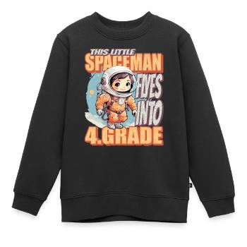 Ce petit astronaute vole dans le quatrième - Sweat Premium enfant bio - noir - Devant - AI Model Kid Female (0cm)