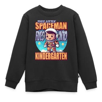 Dieser Kleine Raumfahrer Fliegt In Den - Kinder Premium Organic Sweatshirt - Schwarz - Vorne - AI Model Kid Female (0cm)