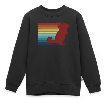 Retro Langhaar Kurzschwanz Langschwanz Züchter - Kinder Premium Organic Sweatshirt - Schwarz - Vorne - AI Model Kid Female (0cm)