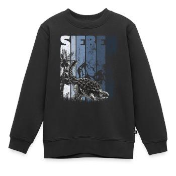 Ankylosaurus 7 Jahre Alt Dino 7. Geburtstag - Kinder Premium Organic Sweatshirt - Schwarz - Vorne - AI Model Kid Female (0cm)