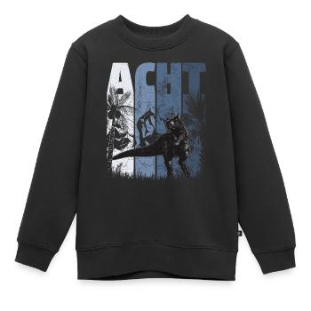Carnotaurus 8 Jahre Alt Dino 8. Geburtstag - Kinder Premium Organic Sweatshirt - Schwarz - Vorne - AI Model Kid Female (0cm)