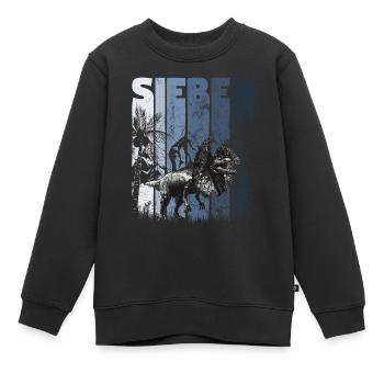 Dilophosaurus 7 Jahre Alt Dino 7. Geburtstag - Kinder Premium Organic Sweatshirt - Schwarz - Vorne - AI Model Kid Female (0cm)