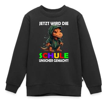 Erstklässler | Einschulung | Schulanfang - Kinder Premium Organic Sweatshirt - Schwarz - Vorne - AI Model Kid Female (0cm)