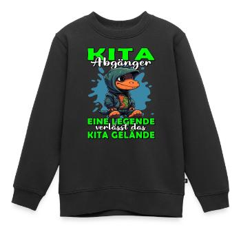 Kita Abgänger | Schulanfang | Einschulung - Kinder Premium Organic Sweatshirt - Schwarz - Vorne - AI Model Kid Female (0cm)