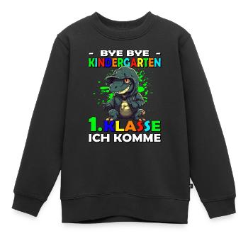 Bye Kindergarten | Schulanfang | Einschulung - Kinder Premium Organic Sweatshirt - Schwarz - Vorne - AI Model Kid Female (0cm)