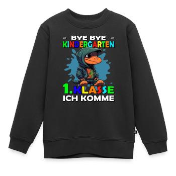 Bye Kindergarten | Schulanfang | Einschulung - Kinder Premium Organic Sweatshirt - Schwarz - Vorne - AI Model Kid Female (0cm)