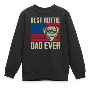 Meilleur papa pourri de tous les temps - Sweat Premium enfant bio - noir - Devant - AI Model Kid Female (0cm)