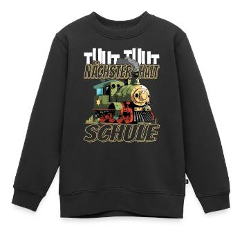 Nächste Haltestelle Schule - Kids Lokomotive - Kinder Premium Organic Sweatshirt - Schwarz - Vorne - AI Model Kid Female (0cm)