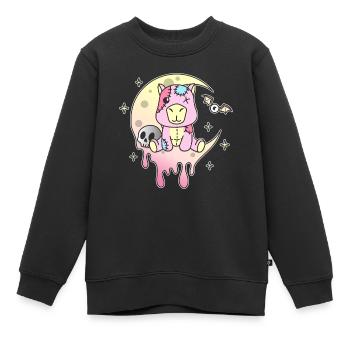 Kawaii Gothic Capybara Pastellfarben Gothic Goth - Kinder Premium Organic Sweatshirt - Schwarz - Vorne - AI Model Kid Female (0cm)