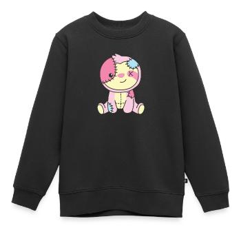 Kawaii Gothic Faultier Pastellfarben Gothic Goth - Kinder Premium Organic Sweatshirt - Schwarz - Vorne - AI Model Kid Female (0cm)
