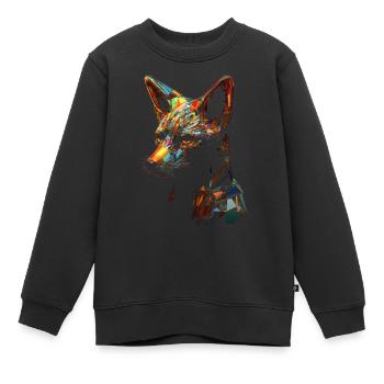 Fuchs Tierliebhaber Geschenk Wildtier Tier Motiv - Kinder Premium Organic Sweatshirt - Schwarz - Vorne - AI Model Kid Female (0cm)