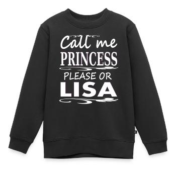 Ich heiße Lisa ich bin Lisa Mädchenname Geschenk - Kinder Premium Organic Sweatshirt - Schwarz - Vorne - AI Model Kid Female (0cm)