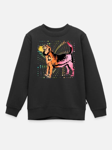 Beagle - Sweat Premium enfant bio - noir