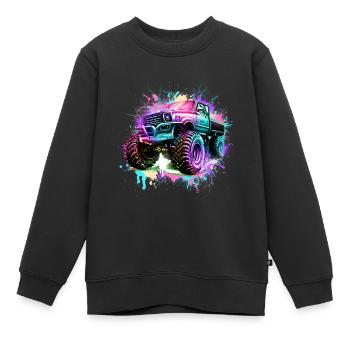 Monstertruck - Kinder Premium Organic Sweatshirt - Schwarz - Vorne - AI Model Kid Female (0cm)