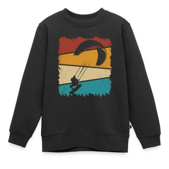 Kitesurfen Kitesurf Kitesurfer Kiteboard - Kinder Premium Organic Sweatshirt - Schwarz - Vorne - AI Model Kid Female (0cm)