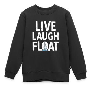 Segelboot Kapitän Spruch Zum Segeln - Kinder Premium Organic Sweatshirt - Schwarz - Vorne - AI Model Kid Female (0cm)