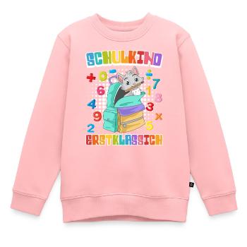Schulkind Erstklassich Katzenfans Einschulung - Kinder Premium Organic Sweatshirt - Rosa - Vorne - AI Model Kid Female (0cm)