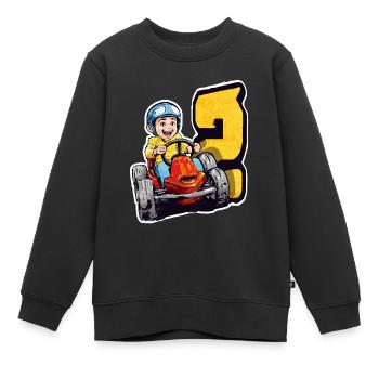 Ich Bin 2 Gokart Kid - Kart Racing - Kinder Premium Organic Sweatshirt - Schwarz - Vorne - AI Model Kid Female (0cm)