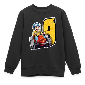 Ich Bin 9 Gokart Kid - Kart Racing - Kinder Premium Organic Sweatshirt - Schwarz - Vorne - AI Model Kid Female (0cm)