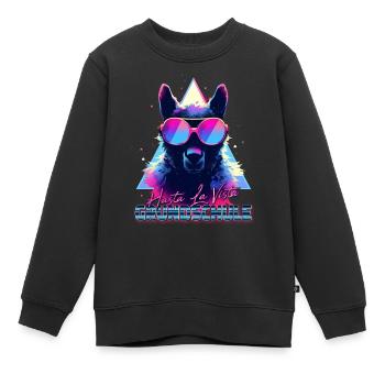 Retro Hasta La Vista Grundschule Abschluss Lama - Kinder Premium Organic Sweatshirt - Schwarz - Vorne - AI Model Kid Female (0cm)