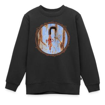 Monstre visqueux avec un bord rouillé - Sweat Premium enfant bio - noir - Devant - AI Model Kid Female (0cm)