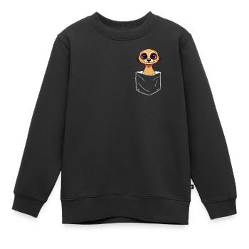 Erdmännchen Scharrtier Tier - Kinder Premium Organic Sweatshirt - Schwarz - Vorne - AI Model Kid Female (0cm)
