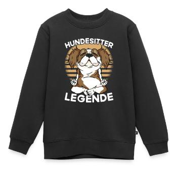Hundesitter - Kinder Premium Organic Sweatshirt - Schwarz - Vorne - AI Model Kid Female (0cm)