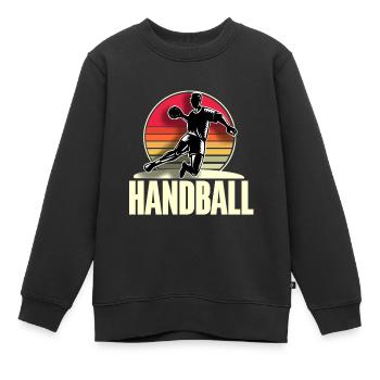 Handball Handballer - Kinder Premium Organic Sweatshirt - Schwarz - Vorne - AI Model Kid Female (0cm)