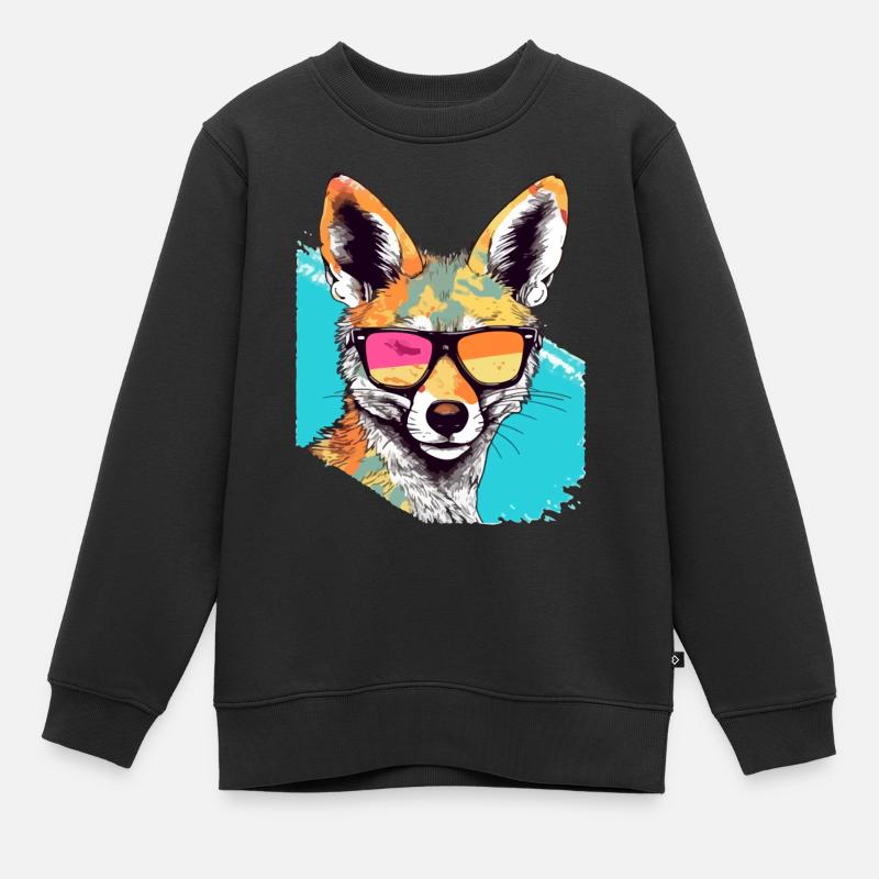 Jacky le chacal - Sweat Premium enfant bio - noir