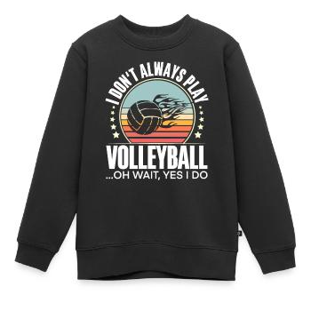 Volleyball - Kinder Premium Organic Sweatshirt - Schwarz - Vorne - AI Model Kid Female (0cm)